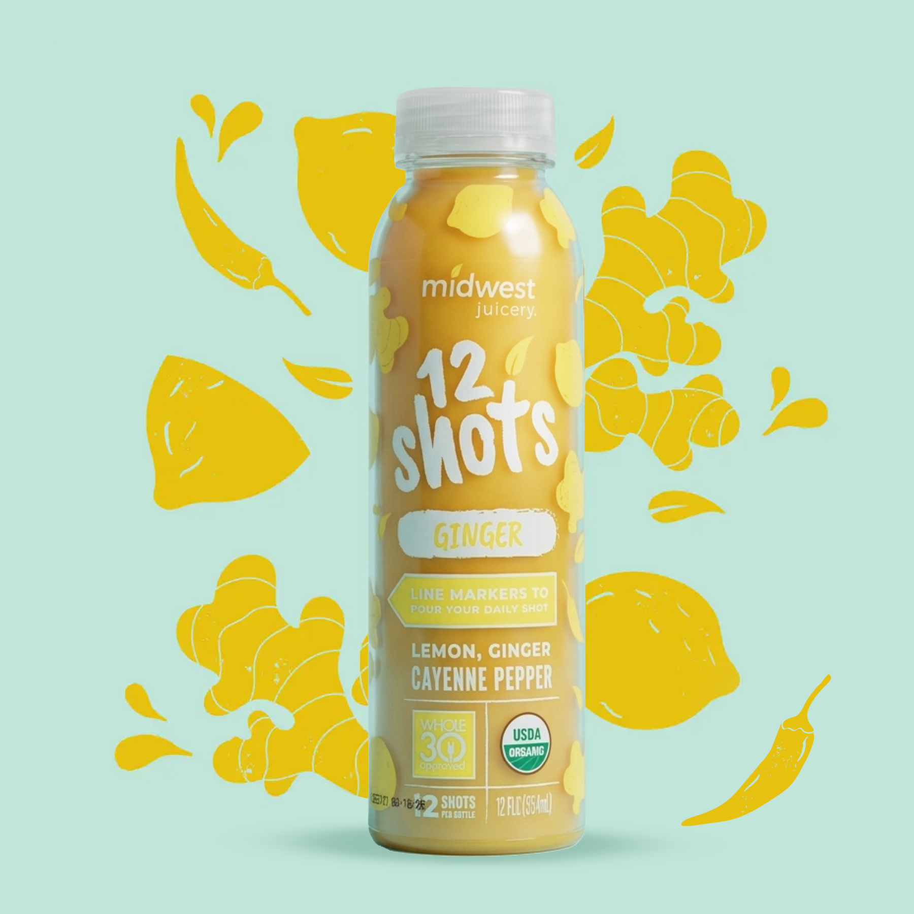 12 Shots - Ginger Shots – Midwest Juicery